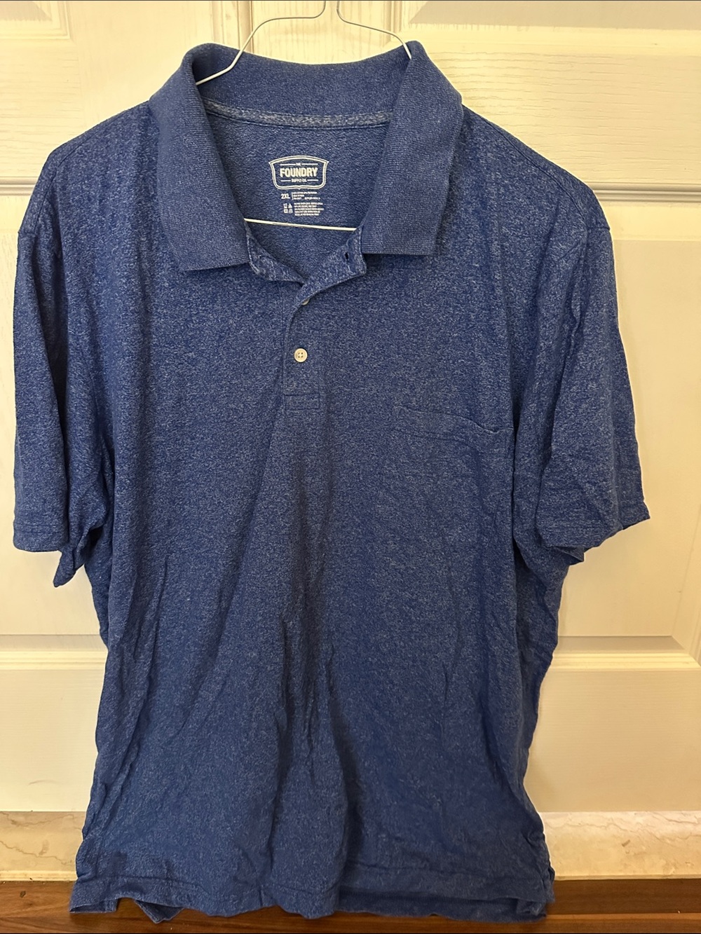 The Foundry Supply Co. Men's Heather Navy Blue Polo